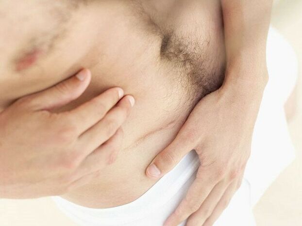 Schmerzen im Unterbauch bei chronischer Prostatitis