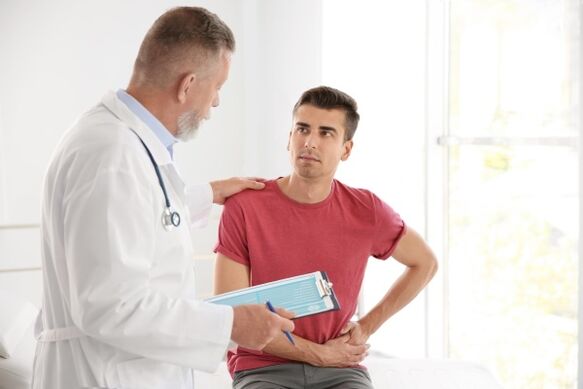 Überweisung an einen Spezialisten für Symptome einer Prostatitis